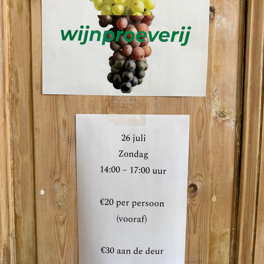 26 Juli wijnproeverij bij Kiedo